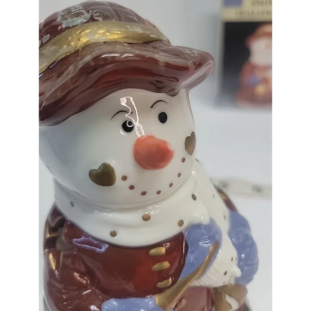 Ceramic‎ Snowman Votive Tea Light Figurine